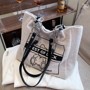 Large-capacity Canvas Handbag for College Students