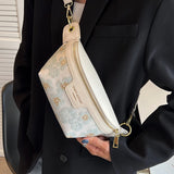 Rainbow Knitted Chest Bag Small Crossbody Bag Western Crossbody Bag