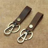 Leather Loop Key Holder Ring Keychains for Men