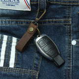 Leather Loop Key Holder Ring Keychains for Men