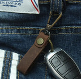 Leather Loop Key Holder Ring Keychains for Men