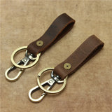 Leather Loop Key Holder Ring Keychains for Men