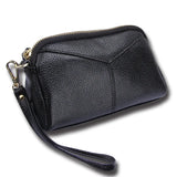 Women Clutch Bag Cow Leather Wristlet Evening Party Bag