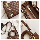 Women's Shoulder Bag Metal Star Small Lady Bag Girl's Purse Handbag