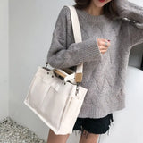 Women's Canvas Messenger Bag One-Shoulder Handbag Big Bag