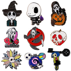 Horror Brooches Nightmare Before Christmas Lapel Pins on Clothes Backpack