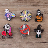 Horror Brooches Nightmare Before Christmas Lapel Pins on Clothes Backpack