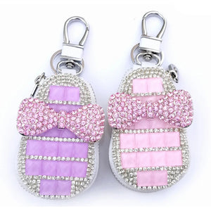 Women's Diamond Car Key Cover - Housekeeper Keychains for Bags