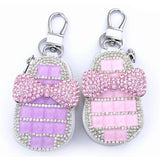 Women's Diamond Car Key Cover - Housekeeper Keychains for Bags