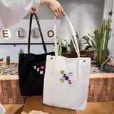 Corduroy Shoulder Bag Women Tote Casual Handbag Reusable Shopping Bags