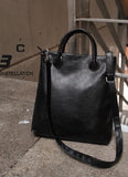 Men's PU Leather Handbag Large Tote Top-Handles