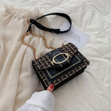 Women Lady Handbags Wide Strap Shoulder Bags Chain Messenger Crossbody Bags