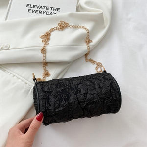 Women's Cotton Chain Messenger Bag Shoulder Armpit Bag