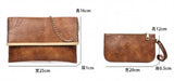 Women's Retro PU Leather Tote Shoulder Bag 3 Pcs Set Handbags