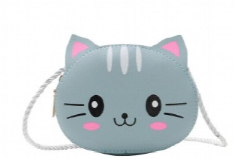 Kids Cartoon Animal Shoulder Bag Round Zipper Crossbody Handbag