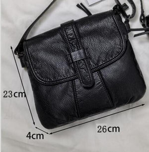 Soft Leather Women Messenger Bag Casual Shoulder Crossbody Handbag