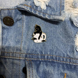 Ghost Cats Enamel Pins Kitten in Mug Cup Brooches Girls Jewelry
