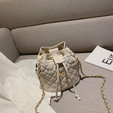 Retro Bucket Bag Chain Embroidered Shoulder Bag