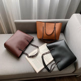 Office Women PU Leather Shoulder Bag High Capacity Female Large Bag