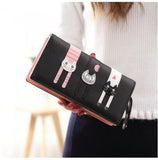 Women's Long Zipper Wallet Cartoon Card Bag