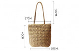 Straw Bucket Totes Women Shoulder Bags Beach Bag Ladies Hand Bags Female