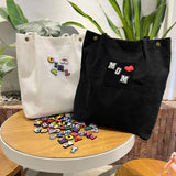 Corduroy Shoulder Bag Women Tote Casual Handbag Reusable Shopping Bags