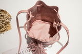 Japanese Style Women's Tasseled Barrel Bag