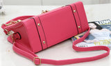Stacy Leather Handbag with Chains Tote Shoulder Bag