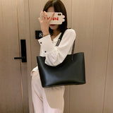 Office Women PU Leather Shoulder Bag High Capacity Female Large Bag