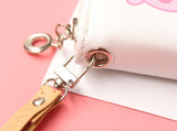 Women's Sailor-Moon Leather Short Zip Wallet Coin Card Holder