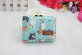 Women's Short Three-Fold Wallet - Animal Print