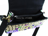 Vintage Hmong Tribal Ethnic Boho Shoulder Bag Embroidery Tapestry