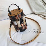 Riveted Chain Shoulder Bag Women's PU Leather Handbag