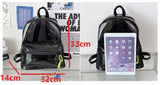 Transparent PVC Women Backpack Summer Waterproof Beach Bag Tassels