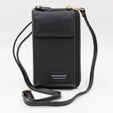 Litchi Pattern Mobile Phone Bag PU Zipper Single-Shoulder Women's Bag