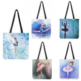 Ballerina Girl Print Shopping Bag Shoulder Bag Girls Gift