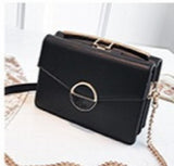 Women's Small Square Bag PU Leather Cross-body Chain Shoulder Bag