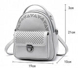 Summer Mini Rivets Backpack Gray Daypack Small Back Bag Woman