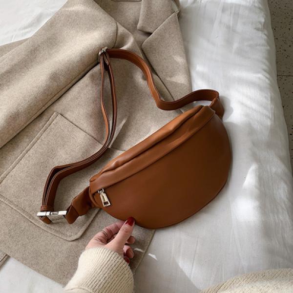 Solid Shoulder Bags Chest Bag Female Handbags PU Leather Bags Waist
