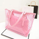 Clear PVC Beach Shoulder Bag Transparent Jelly Crossbody Sac Waterproof Candy