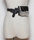 Diamond Rhinestone Waist Belt with Money Bag Fanny Pack