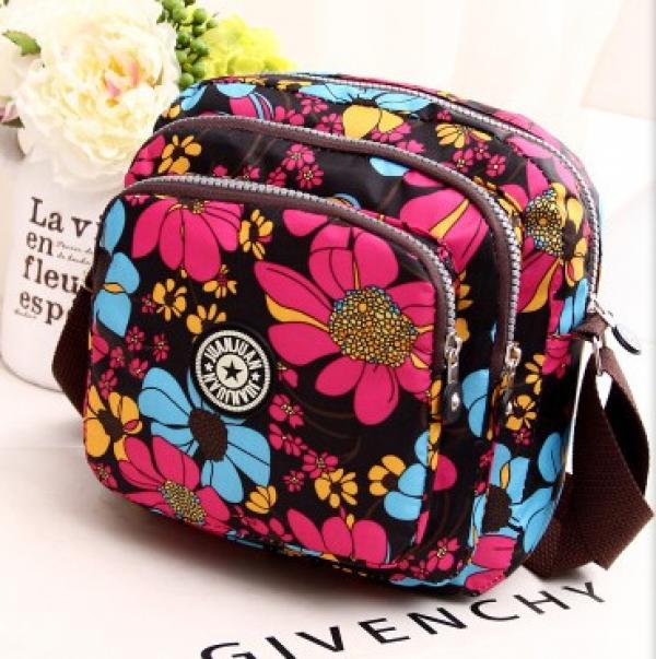 Middle-aged Women Nylon Oxford Shoulder Messenger Bag