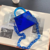 Acrylic Plastic Bags Small Ladies Hand-held Chain Handbags