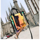 Laser Steamed Buns Handbag Jelly Shoulder Messenger Bag