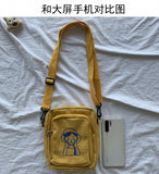 Japanese Style Canvas Messenger Bag for Women