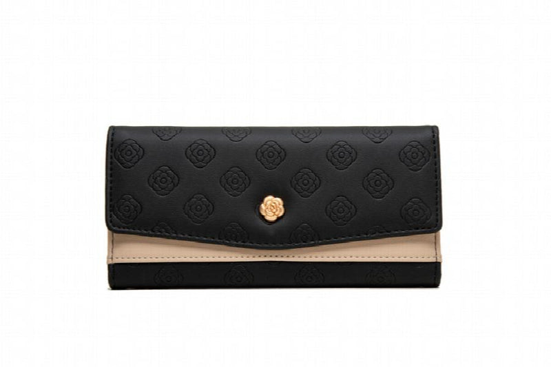 Pritti Women's Long Wallet with Zipper Buckle Embossed Design