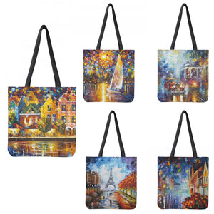 Architectural Oil Painting Shoulder Bag