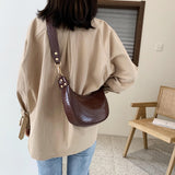 Stone Pattern Retro PU Leather Crossbody Bags for Women Small Shoulder Bag