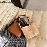 Vintage Mini Leather Tote Bags Winter Handbag Lady Trending Travel Shoulder Purs