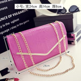 Hot Women Handbag Small V-Shape Chain Vintage Messenger Lady Shoulder Bag